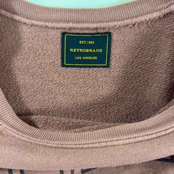 Retro Brand Los Angeles Positano Sweatshirt Small Mauve 100% Cotton Made in USA - Picture 4 of 8
